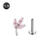 Pendientes de aleación de titanio F136 Ibe para piercing de labios, uñas, orejas, rosca interna, venta directa de fábrica.