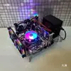 Soporte de chasis de escritorio transparente acrílico simple para placa base IMATX plataforma de prueba de computadora abierta.