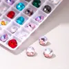 Acessórios para Nail Art Strass Multifacetados de Alta Qualidade com Base Quadrada Gorda Super Brilhantes 8MM Cristal de Vidro Strass Grandes Acessórios para Empilhamento de Unhas