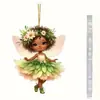 Novas Decorações de Árvore de Natal de Menina Anjo Pingente de Espelho Retrovisor de Carro Plano Acrílico Transfronteiriço Pingente de Mochila
