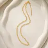 Cobre com retenção de cor banhado a ouro 18k: corrente para lábio, corrente O, corrente osso de cobra, corrente veneziana, corrente elo português, corrente para montagem DIY atacado
