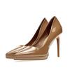 Sapatos de Salto Alto para Mulheres 2023 Novo Estilo Bico Fino Salto Agulha Couro Envernizado. Desconto por Quantidade, Modernos e Versáteis, Novo Estilo Elegante