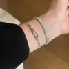 Pulsera de encaje trenzado de plata de ley S925 con diamantes completos, chapada en oro, lujo ligero, a la moda, de alta gama, versátil, diseño de nicho