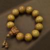 Pulsera Seiko de Sándalo Dorado Natural 108 Cuentas Nianfo Cadena de Mano para Hombres y Mujeres Pan Wen Juego Accesorios Antiguos