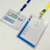 Portagafetes de Trabajo de PVC, Portatarjetas de Identificación de Estudiante de Plástico, Portagafetes de Exposición, Cubiertas Rígidas de Plástico, Portagafetes de Fábrica con Papel Interior Personalizable, Se Puede Facturar