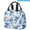 Bolsa de almuerzo Stitch Stitch, bolsa de almuerzo para estudiantes, oficinistas, bolsa de aislamiento de papel de aluminio, bolsa de almuerzo portátil para niños