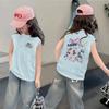 2025 Nuevo Chaleco de Seda de Hielo para Niñas, Top Delgado de Verano sin Mangas para Niñas Mayores, Ropa de Verano Versátil y a la Moda