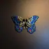 Brincos Vintage Retrô "Borboleta com Corte de Renda"