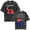 Camiseta de Merchandising de la Gira del Álbum Greedy de Tate Mcrae Unisex Moda Retro Lavada Manga Corta Camiseta Oversize