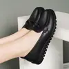 Sapatos de mãe, sapatos de couro, não cansativos, couro macio, sola macia, antiderrapante, sapatos de trabalho confortáveis para mulheres de meia-idade e idosas, tamanho grande, preto, para mulheres de meia-idade