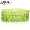 Pulsera de Ojo de Gato Multicolor 21/19/17cm Multitamaño Opcional 4/6/8/10mm Hecha a Mano con Cuentas Joyería para Parejas