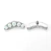 Pendientes de Titanio F136 con Cinco Filas de Circonita, Tachuelas para Cartílago del Oído, Joyería para Piercings de Aleación de Titanio G23, Tachuelas para Canal Auditivo, Tachuelas para Labios