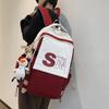 Mochila ligera de moda americana para estudiantes universitarios, pareja moderna, hombres y mujeres, sencilla, de gran capacidad, mochila para estudiantes de secundaria