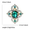 Broche Barroco de Moda de Lujo Ligero Transfronterizo Europeo y Americano de Aleación y Pedrería, Accesorios para Ropa de Celebridades, Pin Venta Directa de Fábrica
