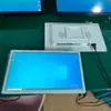 Máquina publicitaria táctil integrada de 21.5 pulgadas blanca para montaje en pared pantalla de platos de catering para pacientes ambulatorios del hospital Android Windows