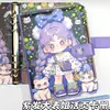 Novo Livro de Cartas A5 com Folhas Soltas de Primo de Cabelo Roxo Fivela Magnética de Alto Valor Caderno de Diário de Mão em Couro PU de Desenho