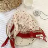 Bufanda Pequeña de Seda a Rayas Artísticas de Estilo Japonés para Mujer, Delgada Pastoral Versátil Casual Estilo Urbano Lindo Pañuelo para la Cabeza Accesorio para el Cabello