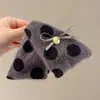 Pinzas para el pelo de felpa de alta gama para otoño e invierno, pinzas de tiburón, pinzas para el pelo de lazo de gran capacidad, accesorios para el pelo de mujer para la parte posterior de la cabeza