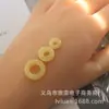 Jade Imitación Jade Dongling Anillo Circular Corredor Anillo Anillo de Conexión Topacio Botón Pequeño Anillo de Jade Blanco Accesorios de Joyería