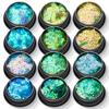 Corazón vacío degradado láser transfronterizo 5 mm amor lentejuelas para arte de uñas brillo ultrafino pegamento para esmalte de uñas joyería para arte de uñas