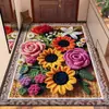 Alfombra absorbente de baño de tierra de diatomeas para simulación de flores transfronteriza alfombra decorativa para puerta de casa alfombrilla de entrada almohadilla para pies fácil de limpiar