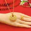 Elegante Collar Colgante Estilo Tang Rojo Corindón Incrustado con Pedrería, Diseño de Rosquilla Hueca, Mismo Estilo que en Joyerías, Juego al por Mayor