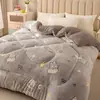 Colcha de lã de cordeiro, colcha de inverno espessa, fleece floco de neve de alta densidade, adequada para primavera e outono, colcha de algodão para uma pessoa para dormitórios estudantis