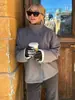 Ropa de Mujer Nueva Otoño e Invierno 2026 Europea y Americana Transfronteriza Amazon Elegante Abrigo de Lana con Cuello Alto Botones y Mangas Largas