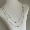 Collar de Corazón con Perla y Circonita de Lujo Ligero Francés para Mujer Retro Suave Moda Tendencia Cadena para el Cuello Versátil Cadena para la Clavícula