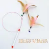 En stock para fabricantes juguete para gatos palo divertido para gatos alambre de acero plumas pez pequeño ratón cabeza de repuesto extendida resistente a morder interacción con el gato pesca