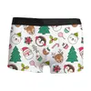 Exportação Transfronteiriça Mais Vendido Roupa Íntima Masculina de Natal Respirável, Confortável e Fashion com Estampa 3D, Boxer de Cintura Média