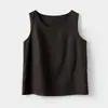 14 Piezas de Chalecos de Lino para Mujer Multicolores con Cuello en V, Chalecos de Cuello Redondo, Camisetas sin Mangas de Hombro Ancho, Ropa de Verano para Mujer