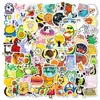 100 Pegatinas Creativas Antropomórficas de Animales Pequeños para Graffiti de 4 cm, Gato Valla Creativo, Pegatinas Impermeables