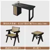 Nueva Mesa de Té para Balcón Estilo Chino con Bandeja de Té de Piedra Almacenamiento de Tetera Soporte para Té Mesa Pequeña para el Hogar Madera Maciza Mesa Simple para Preparar Té
