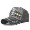 Gorra de Béisbol Retro con Borde Volador Rasgada Tendencia Estilo Coreano Lavado con Recubrimiento Moda Casual Versátil Gorra de Pico Mismo Estilo para Hombres y Mujeres
