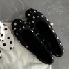 Zapatos Planos de Lunares con Lazo Estilo Francés para Mujer, Nuevo Modelo Primavera 2026, Zapatos de Ballet Planos Redondos de Satén Fruncido