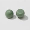 Pendientes redondos de 15 mm con forma de macarrón, color marrón, con forma de media bola, para teléfono, con forma de arete, parche de resina, accesorios DIY para mujer