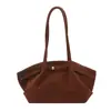 Bolsa Grande Moda Coreana para Mulheres Outono 2025 Nova Doce Bolsa de Mão Elegante Simples Textura de Axila Bolsa de Axila