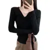 Procesamiento OEM de 6 suéteres de punto de alta calidad/novedad de otoño 2026, suéter trenzado estilo coreano para mujer, camiseta básica para otoño e invierno
