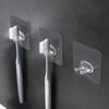Ganchos Adhesivos Fuertes Sin Dejar Marca, Clips de Estante de Almacenamiento sin Taladro, Parches Adhesivos Transparentes de Velcro para Montar en la Pared, Sin Clavos