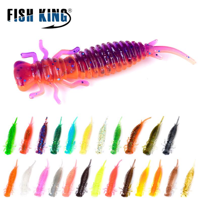 Plastic Worm Artificial Carp Larva Fishing Lures Silicone Soft Bait Swimbait