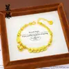 Atacado da Loja de Ouro Mesmo Estilo Sand Dourado Moeda Lingote Abóbora Pulseira com Alta Retenção de Cor e Cintura Fina, Pulseira Fique Rico Imediatamente