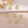 Fornecido Diretamente pelo Fabricante, Decorações de Unhas Cavalo de Balanço em Liga Metálica em Várias Formas, Decorações de Unhas Cavalo de Balanço Douradas e Prateadas, Acessórios de Nail Art Transfronteiriços