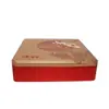 Caja Redonda de Hojalata para Pasteles de Luna con Tapa, Caja de Regalo de Hojalata de 6 Piezas para el Festival de Mediados de Otoño, Caja de Hojalata Personalizable