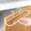 Prateleira de toalha simples sem furos rack para pano na parte traseira da porta do armário da cozinha rack de gancho criativo para banheiro rack para pendurar na porta