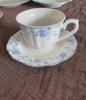 Plato de Borde Holandés Azul Francés Plato Pequeño Fresco Plato de Cerámica para la Casa Plato para Filete Plato Chino Taza de Café y Platillo
