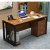 Mesa de computador moderna e minimalista para gerentes de escritório, supervisores e chefes; escrivaninha para escritório de uma pessoa; mesa de computador para funcionários