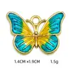 Joias de Liga Acessórios diy Padrão Borboleta Óleo Gotejante Colar Pulseira Pingente Pendente Pequeno Individual Venda por Atacado Transfronteiriça