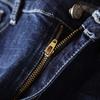 Jeans Casuales de Otoño e Invierno para Hombre, Corte Delgado Juvenil, Ligeramente Elásticos, Sin Arrugas, Pantalones Rectos 02810 con Forro Polar