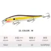 Cebo Artificial Señuelo Minnow Flotante 98mm/10g Suministro Directo de Fábrica para Pesca de Lobina, Pargo Rojo y Pargo, Señuelo Duro 9263
